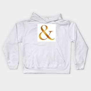 "&" Golden decorative letter Kids Hoodie